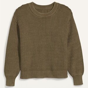 Old Navy Moss Green Shaker Knit Sweater